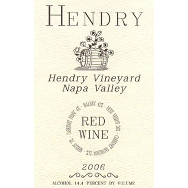 2006 Hendry Vineyard Red Wine Napa Valley