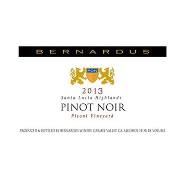 2013 Bernardus Pinot Noir Pisoni Vineyard Santa Lucia Highlands