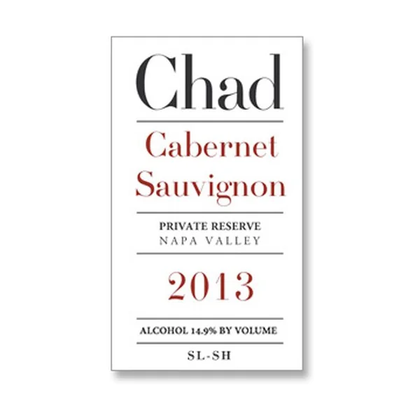 2013 Chad Cabernet Sauvignon Private Reserve SL-SH Napa Valley