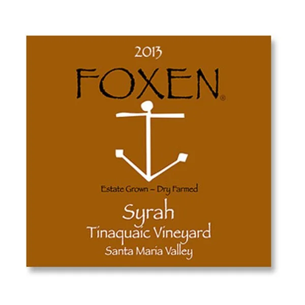 2013 Foxen Winery Syrah Tinaquaic Vineyard Santa Maria Valley