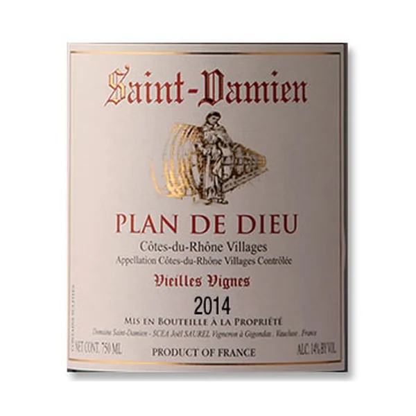 2014 Domaine Saint Damien Plan de Dieu- Côtes-du-Rhône-Villages "Vieilles Vignes"
