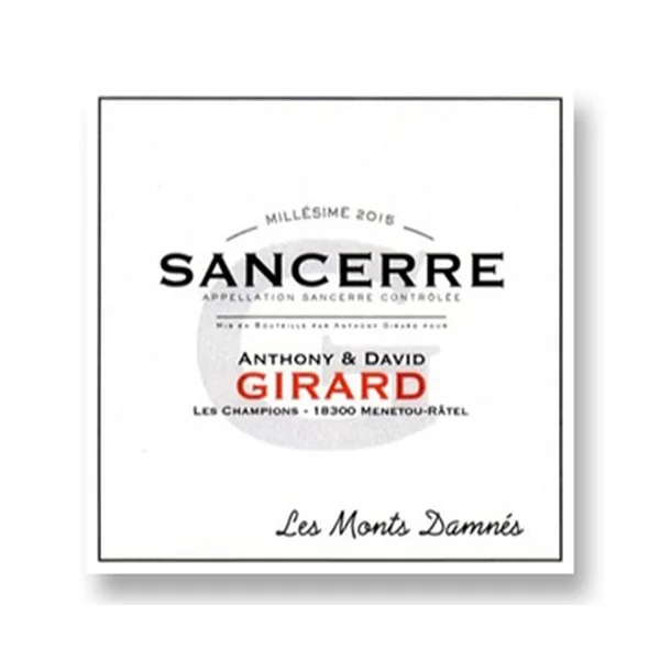2015 Domaine Anthony & David Girard Sancerre Les Monts Damnes