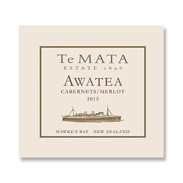 2015 Te Mata Estate Awatea Cabernets/Merlot Hawkes Bay New Zealand