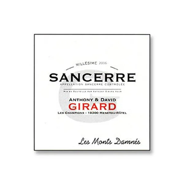 2016 Anthony & David Girard Sancerre Les Monts Damnes