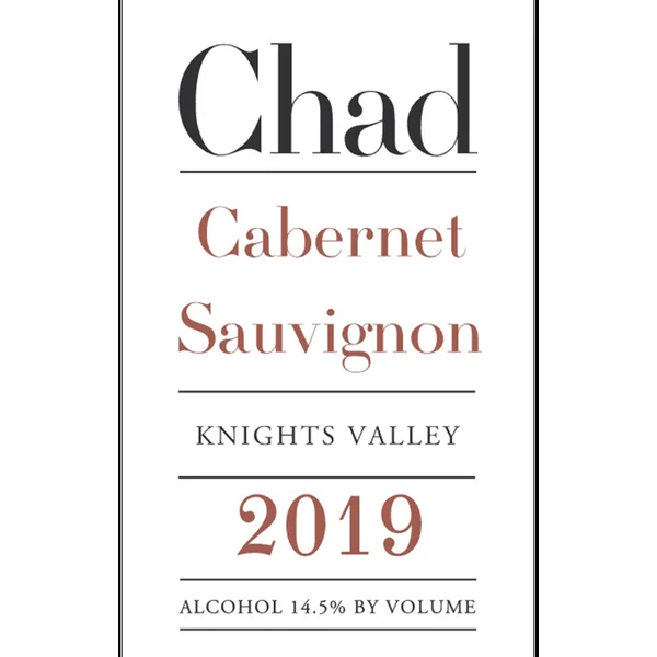 2019 Chad Cabernet Sauvignon Knights Valley