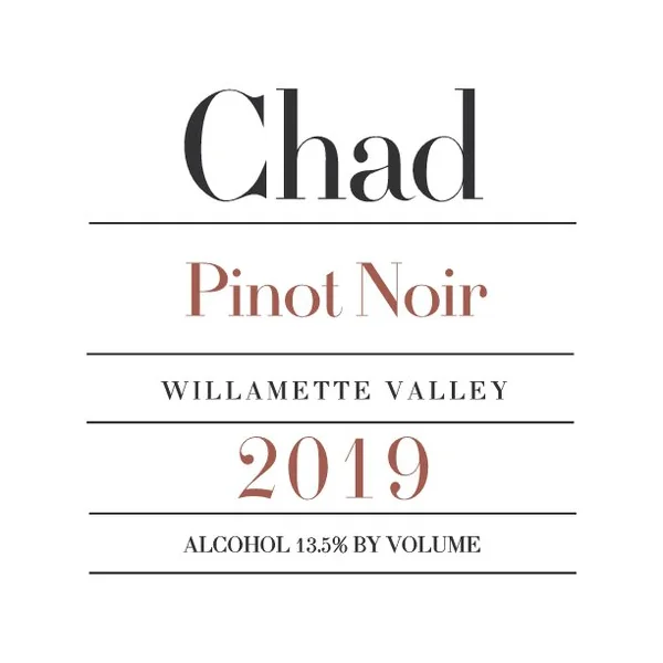 2019 Chad Pinot Noir Willamette Valley