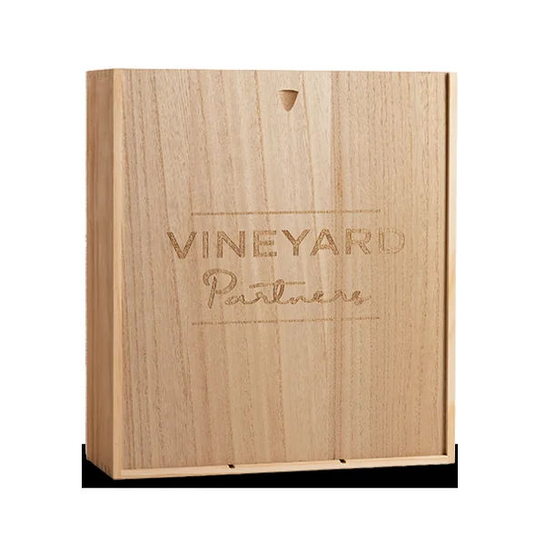 3 Bottle Wooden Box Vineyard Partners