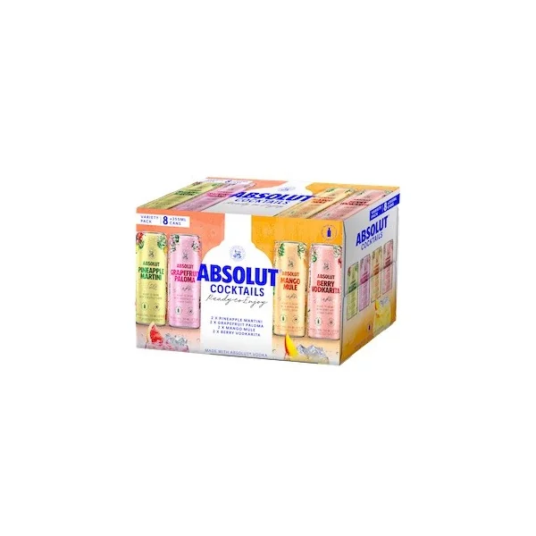 Absolut Cocktails Assorted 8 Pack NV 355ml
