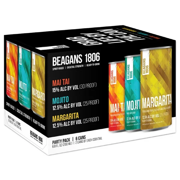 Beagans 1806 Party Cocktail Pack 6pk 200ml Can