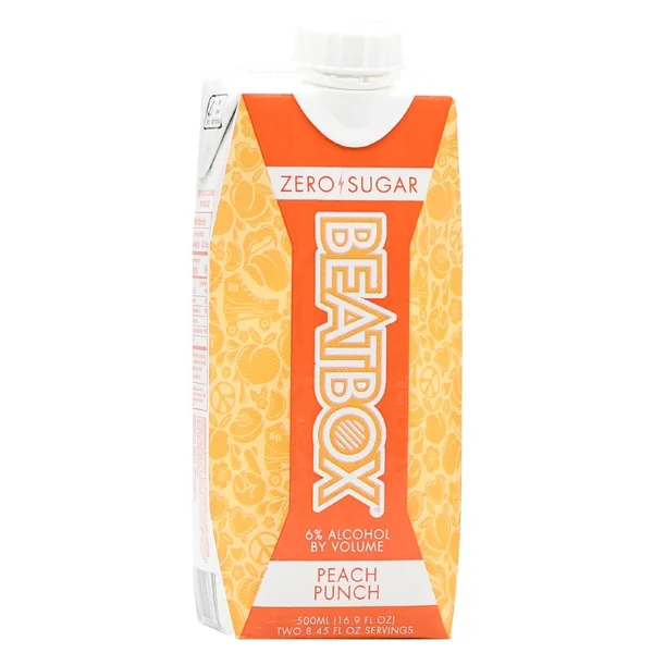 BeatBox Peach Punch Zero Sugar 500ml Box