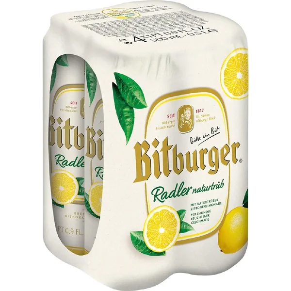 Bitburger Lemon Radler 4pk 16oz Can