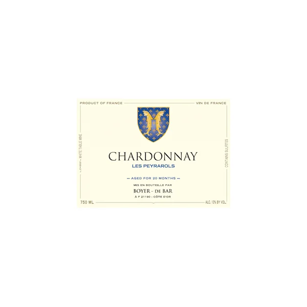 Boyer de Bar Chardonnay "Les Peyrarols" 2023 750ml