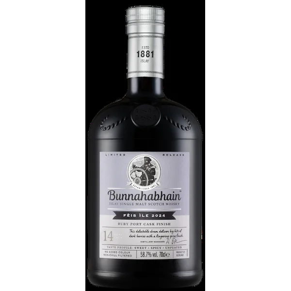 Bunnahabhain Scotch Single Malt Feis Ile Ruby Port Cask Finish 14 Year 700ml