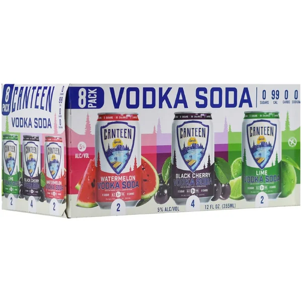 Canteen Vodka Soda Variety Pack 8pk 12oz Can