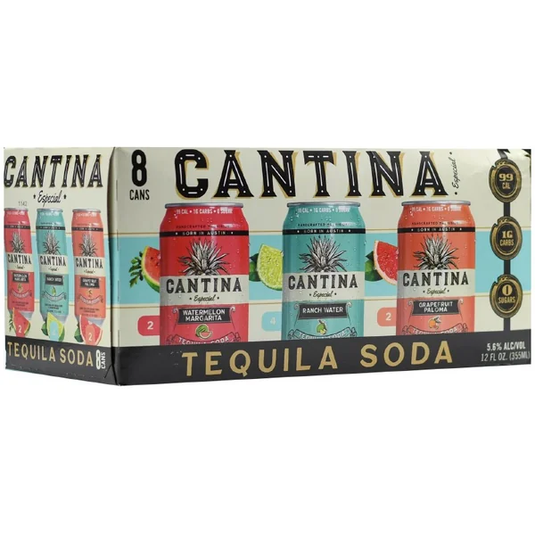Cantina Tequila Soda Variety Pack 8pk 12oz Can