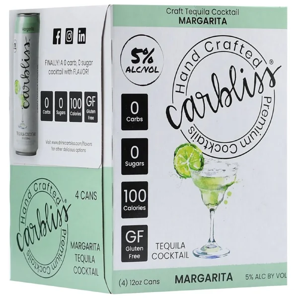Carbliss Tequila Margarita 4pk 12oz Can
