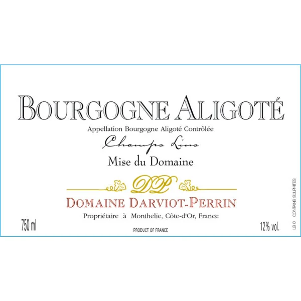 Domaine Darviot-Perrin Bourgogne Aligote Champs Lins 2020 750ml