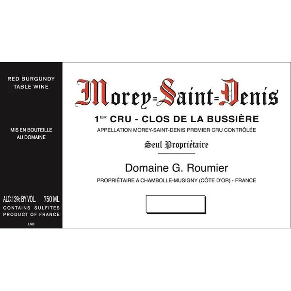 Domaine Georges Roumier Morey St Denis Premier Cru Clos de la Bussiere 2007 750ml