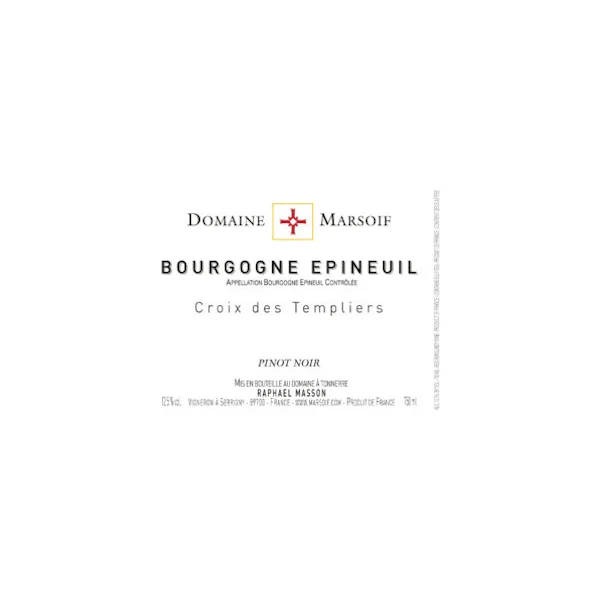 Domaine Marsoif Bourgogne Epineuil Croix des Templiers 2023 750ml