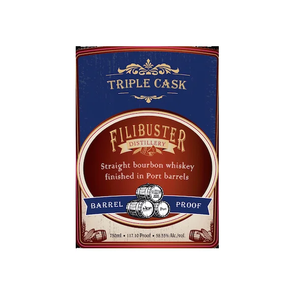 Filibuster Bourbon Triple Cask Port Finish 750ml
