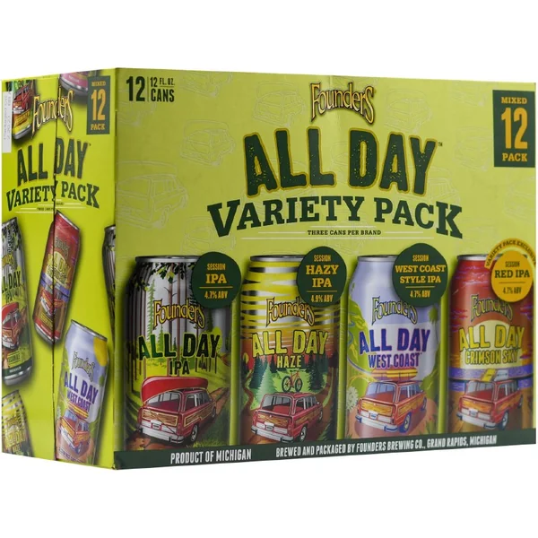 Founders All Day Variety Pack 12pk 12oz Can