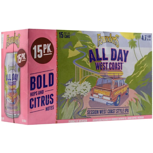 Founders All Day West Coast IPA 15pk 12oz Can