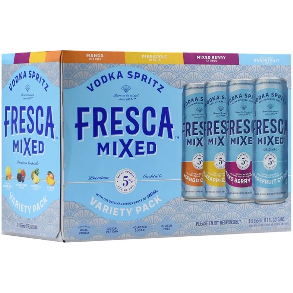 Fresca Mixed Vodka Seltzer Variety Pack 8pk 12oz Can