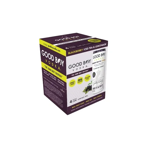 Good Boy Blackberry Iced Tea + Lemonade & Vodka 4pk NV 355ml