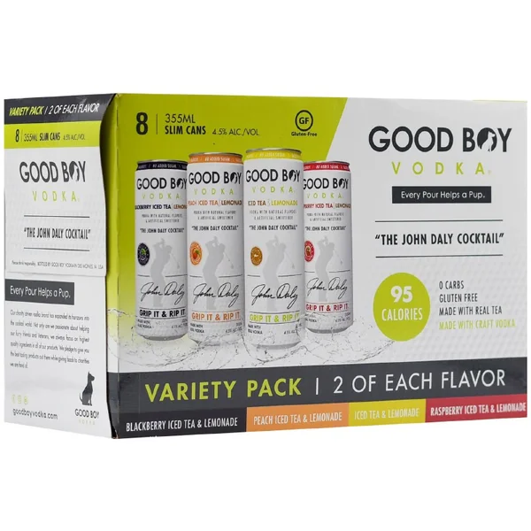 Good Boy John Daly Vodka Seltzer Variety Pack 8pk 12oz Can