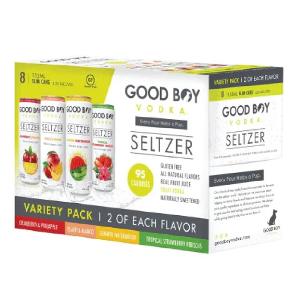 Good Boy Vodka Seltzer Variety Pack 8pk 12oz Can