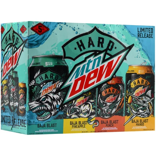 Hard Mtn Dew Baja Variety Pack 12pk 12oz Can