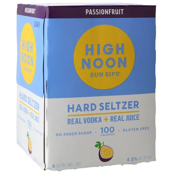 High Noon Sun Sips Passionfruit Seltzer Can 4pk NV 355ml