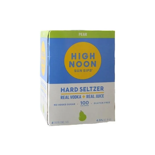 High Noon Sun Sips Pear Seltzer Can 4pk NV 355ml