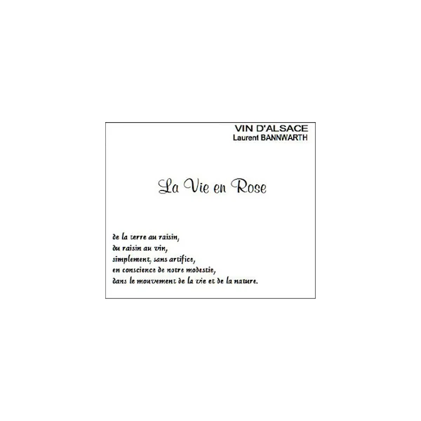 Laurent Bannwarth Gewurztraminer la Vie en Rose 2018 750ml