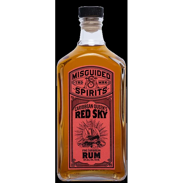 Misguided Spirits Rum Dark Caribbean Queen's Red Sky 1.0Ltr