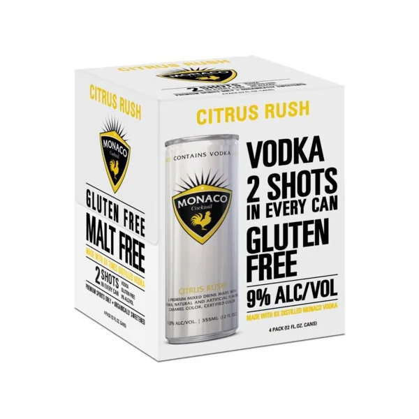 Monaco Citrus Rush Cocktail 4pk 12oz Can