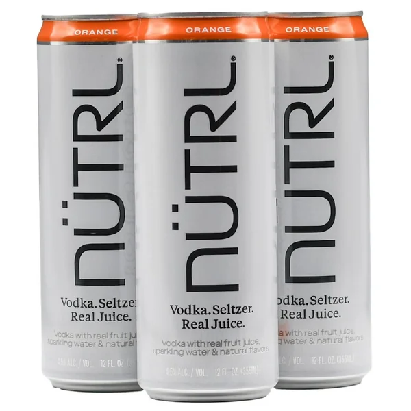 Nutrl Orange Hard Seltzer 4pk 12oz Can