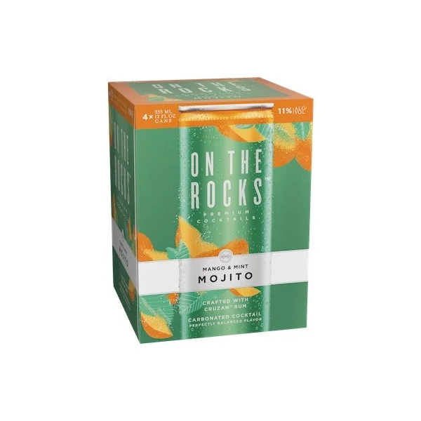 On The Rocks Mango & Mint Mojito Can 4pk NV 355ml