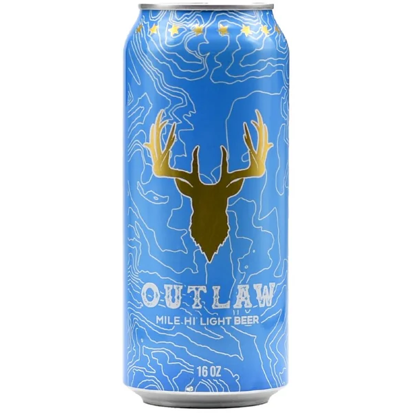 Outlaw Mile Hi Light Beer 16oz Can