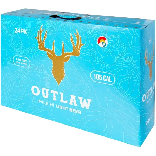 Outlaw Mile Hi Light Beer 24pk 12oz Can