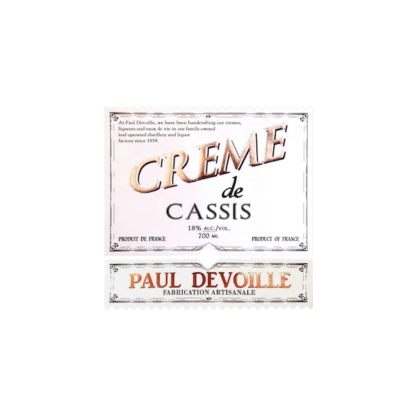 Paul Devoille Liqueur Creme de Cassis 750ml
