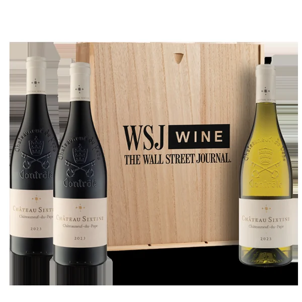 Rare Châteauneuf Trio in Wood Gift Box