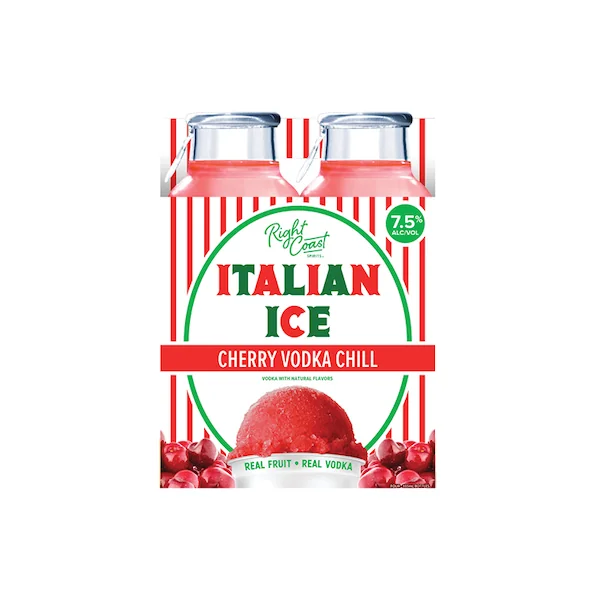 Right Coast Italian Ice Cherry Vodka Chill 4pk NV 375ml