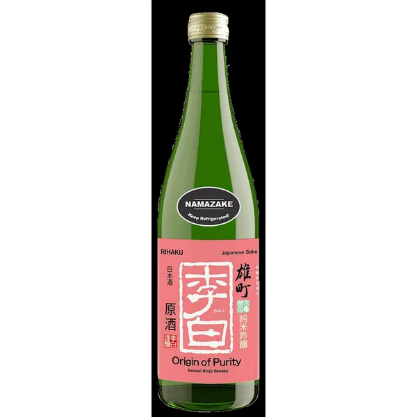 Rihaku Sake Junmai Ginjo Genshu Namazake Origin Of Purity NV 720ml