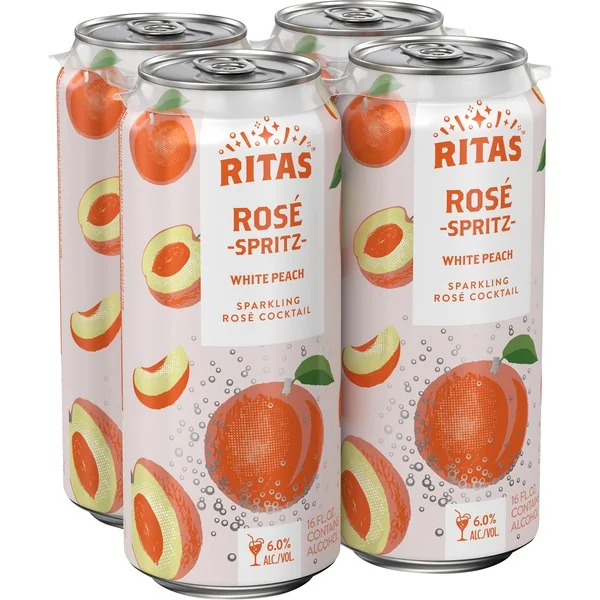 Ritas Rose Spritz Peach Rose 4PK 16OZ