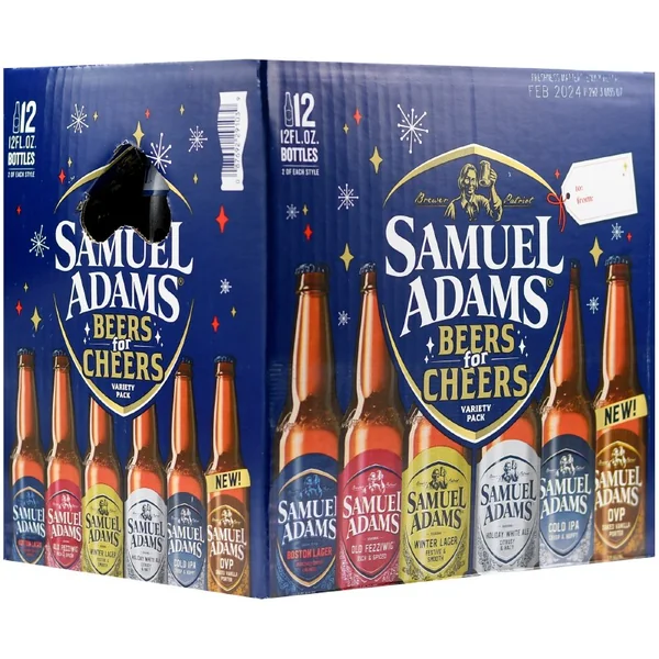 Samuel Adams Beer for Cheers Variety Pack 12pk 12oz Btl