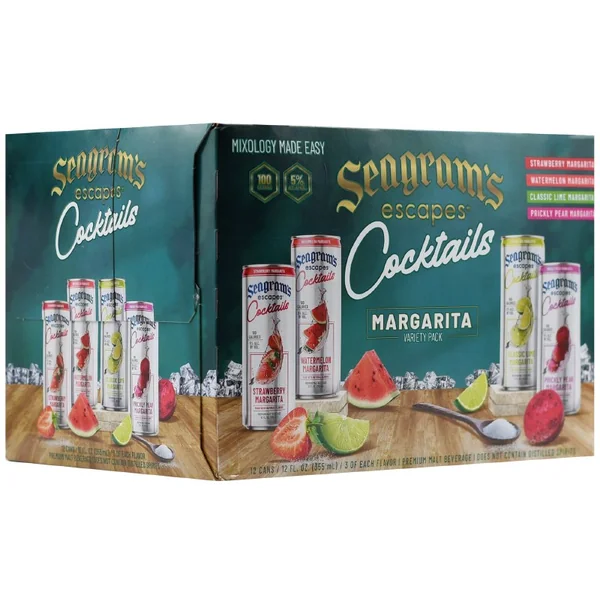 Seagrams Escapes Margarita Variety Pack 12pk 12oz Can