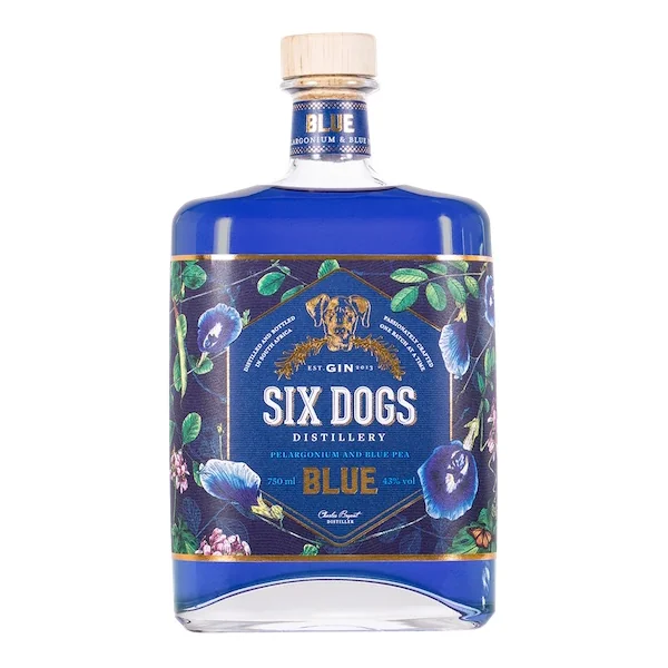 Six Dogs Gin Blue 750ml