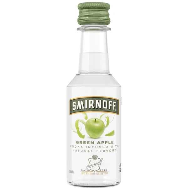 Smirnoff Green Apple 70 Proof (Vodka Infused With Natural Flavors) - 50 mL Bottl