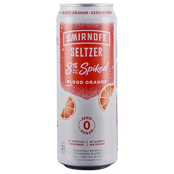 Smirnoff Spiked Seltzer Blood Orange 8% 24 oz Can